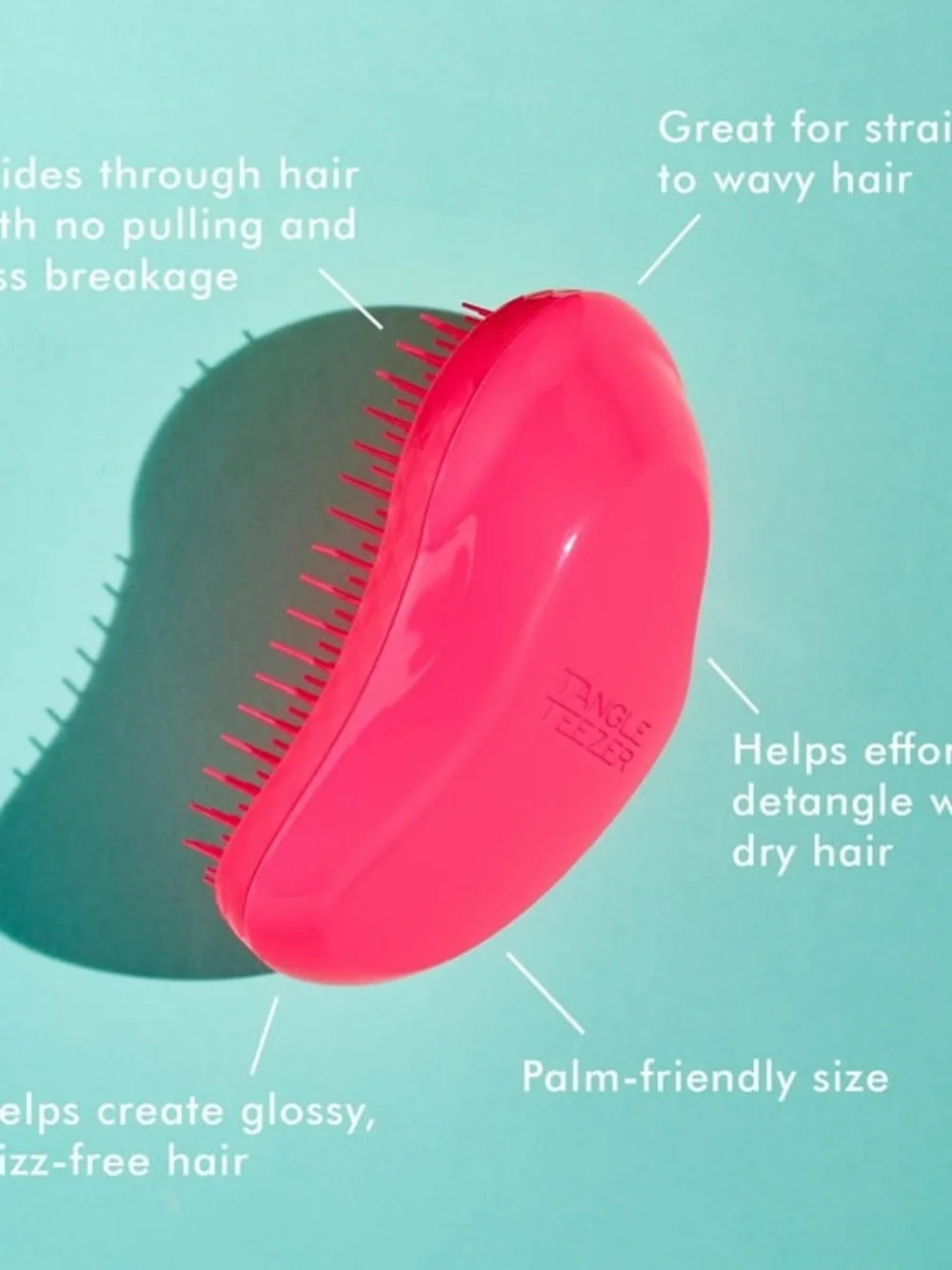 Kids Detangling Hair Brush - Hot Pink No-Pull Hairbrush